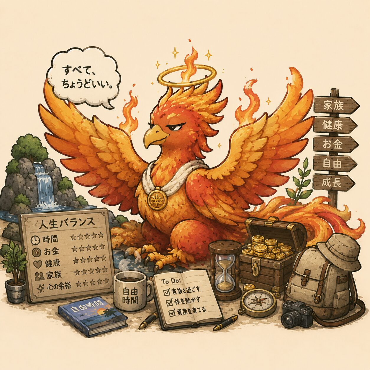悟りフェニックス｜人生バランス最強の家計モンスター
